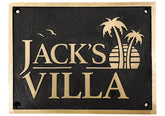 Black Background Brass Plaque
